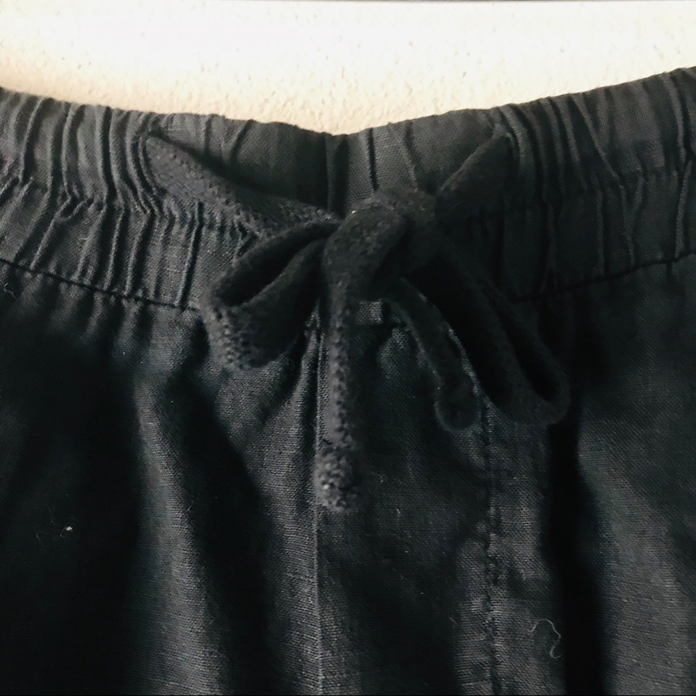 James Perse Drawstring Side Split Linen Shorts 3 - image 2